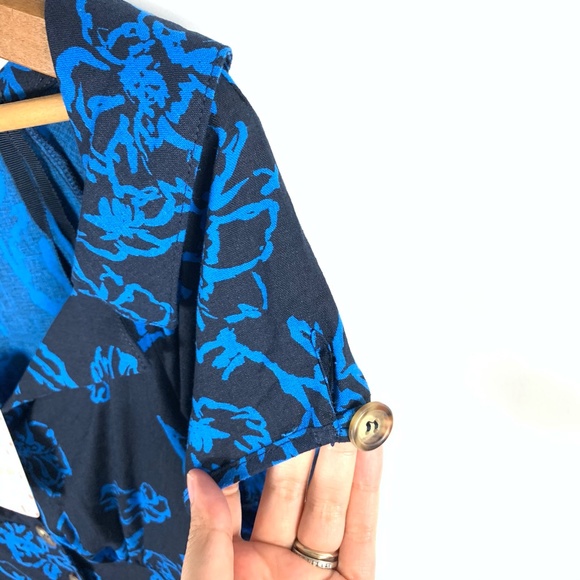 Free People Floral Belted Button-Down Mini Dress - Picture 6 of 12